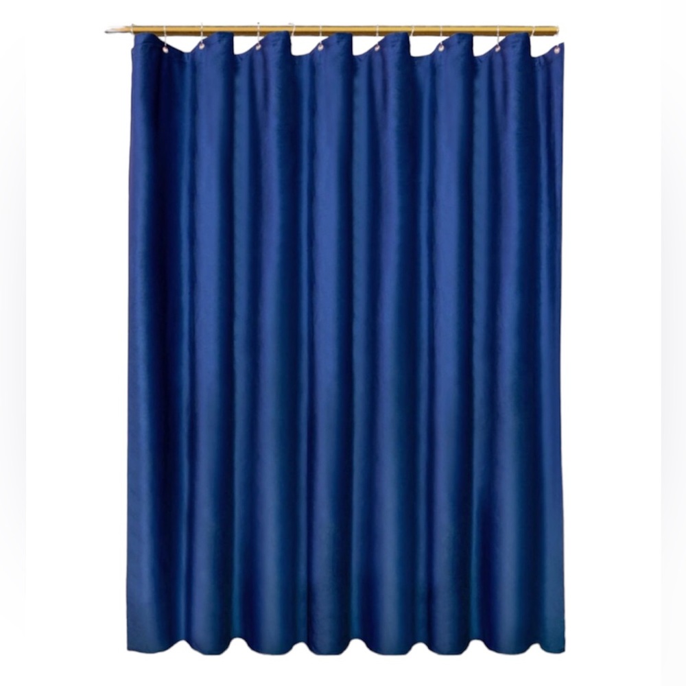 NWOT Blue velvet shower curtain